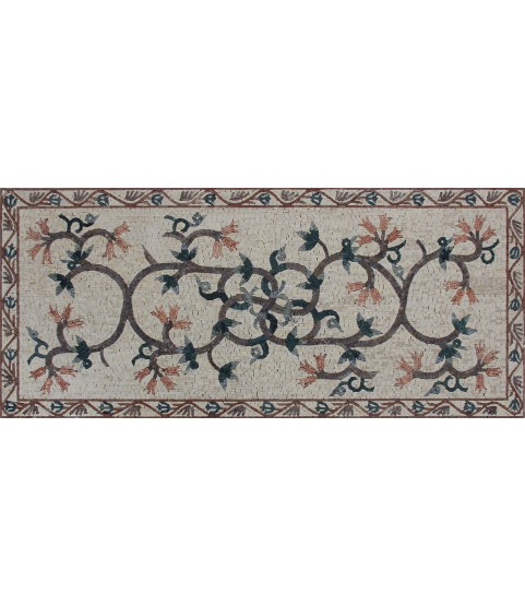Wall Art Rectangle Mosaic Vines