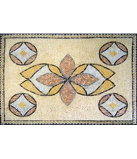 CR142 Pastel geometric shapes carpet Mosaic