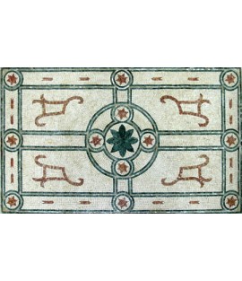 Geometric Rug Mosaic for Floor or Wall 