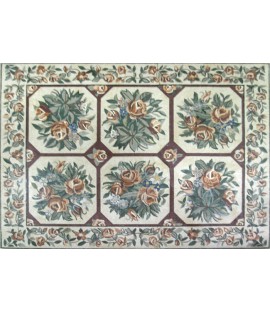 Floral Mosaic Floor Carpet