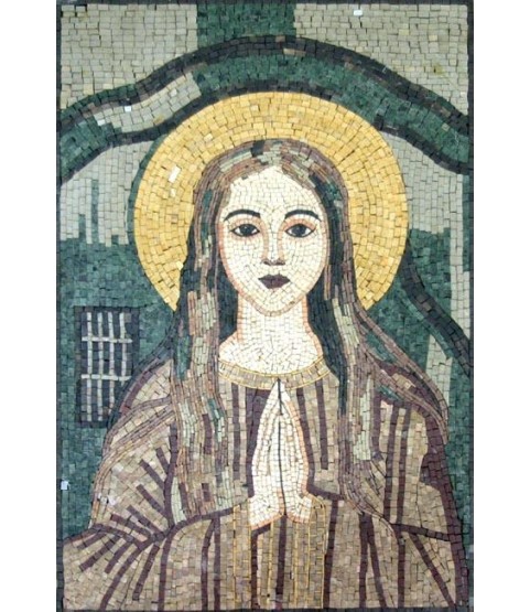 The Virgin Mary Simple Religious Mosaic