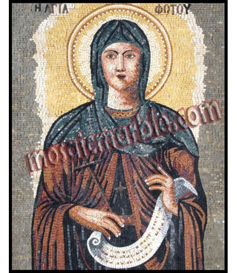 Saint Parascheva (Paraskeva) Byzantine Mosaic