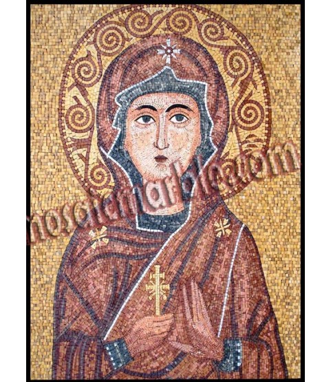 Saint Marina (St. Margaret) Byzantine Religious Mosaic