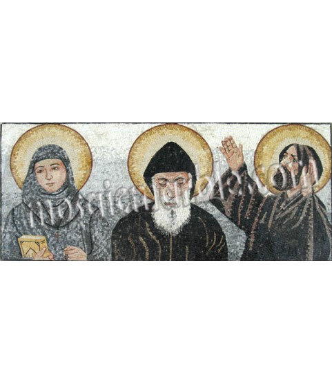 St. Charbel St. Rafka St. Hardini Religious Mosaic