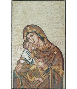 Blessed Virgin Mary & Baby Jesus Religious Mosaic