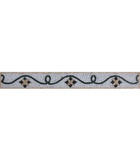 Flower Chain Listello Home Art Marble Mosaic