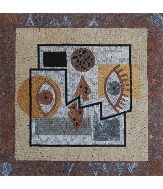 Abstract Geometrical Portrait Mosaic