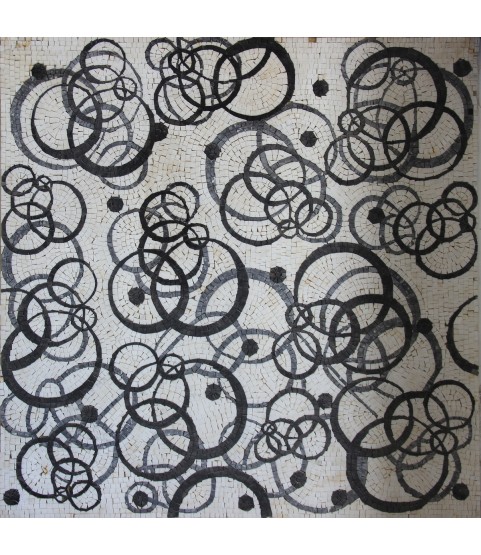 Abstract Circles Modern Mosaic