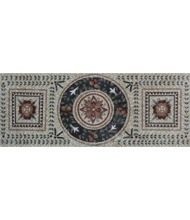 Ancient Floral Rug Design Mosaic