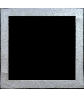 Blue Grey Square Mirror Border Mosaic