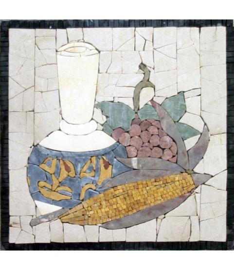 Crazy Cut Still Life Square Kitchen Backsplash Mosaic