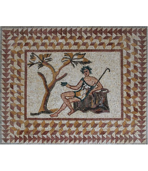 Greco Roman Emperor Pompeii Mosaic