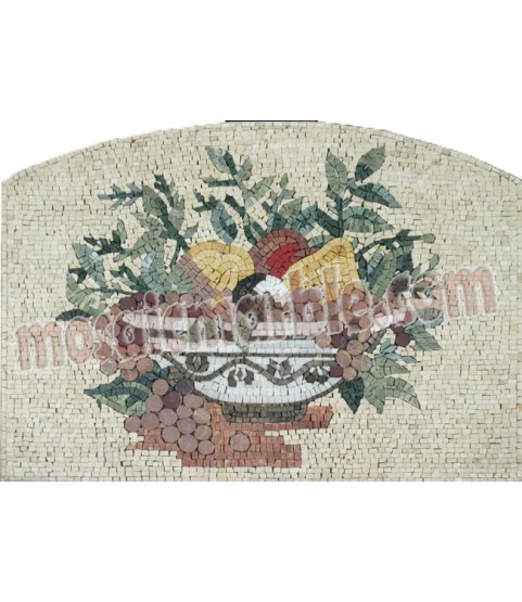 Elegant Fruit Bowl Arched Kitchen Backsplash Mosaic