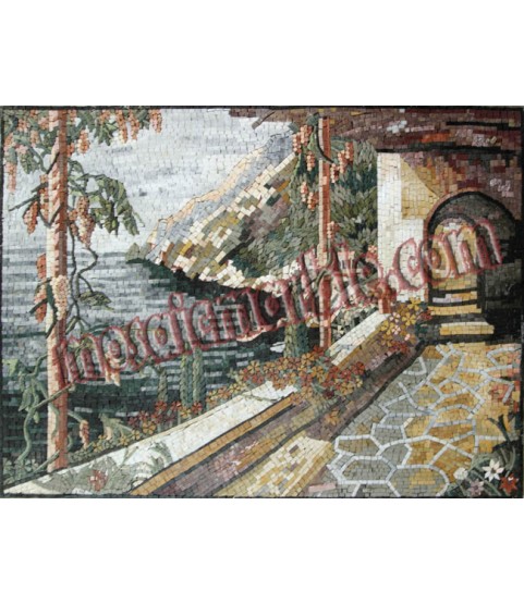 LS17 Nice flowery patio by the sea Mosaic