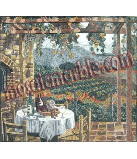 LS9 Beautiful pastoral setting under grape vines Mosaic