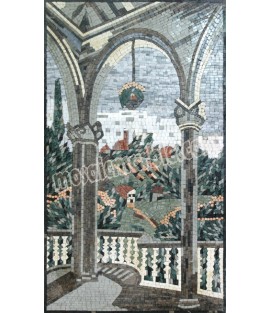 LS26 Balcony overlooking natural scene Mosaic