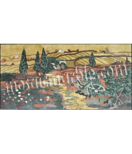 LS32 Natural colorful fields scene Mosaic