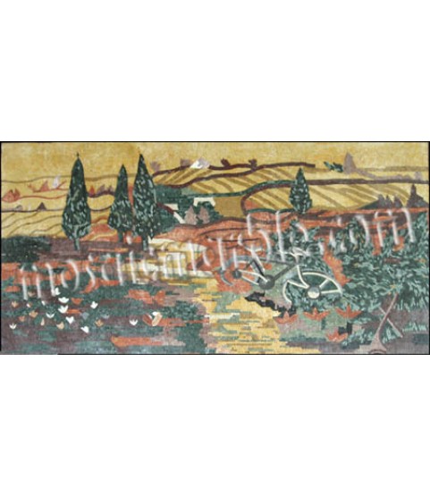 LS32 Natural colorful fields scene Mosaic