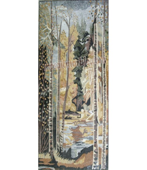 LS42 Autumn scene forest Mosaic