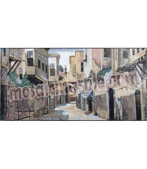 LS44 Typical old town alley scene Mosaic