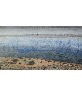 LS57 Top view of seashore houses Mosaic