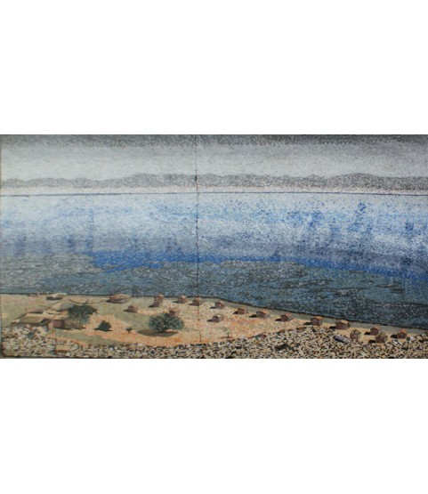 LS57 Top view of seashore houses Mosaic