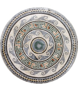 MD171 light grey waves & keys Mosaic