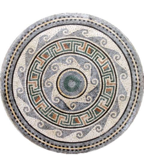 MD171 light grey waves & keys Mosaic