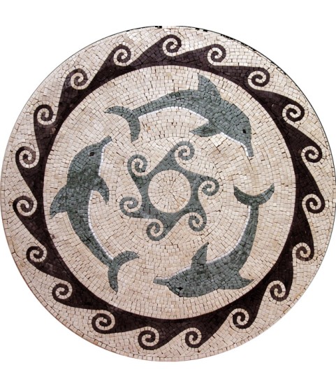 MD285 dolphin trio  Mosaic