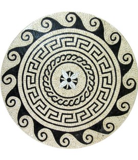 MD407 Black & cream key and wave Mosaic