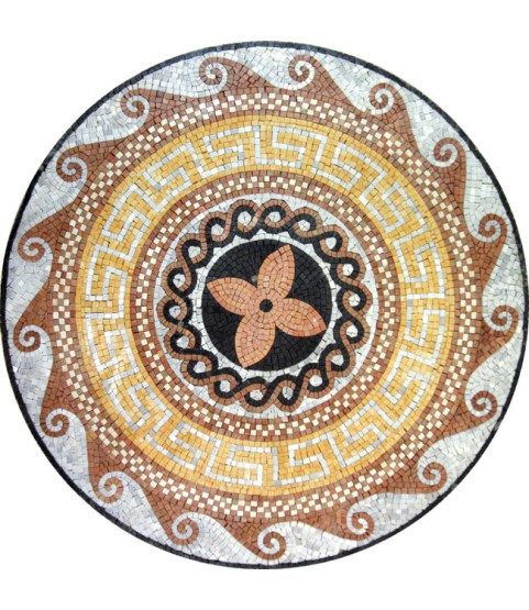 MD409 earth colors multi design medallion Mosaic