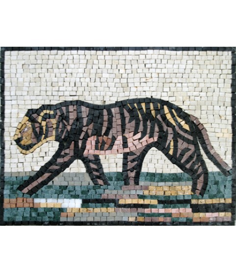 AN102 Walking tiger Mosaic