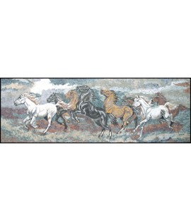 AN160 Rectangular galloping horses Mosaic