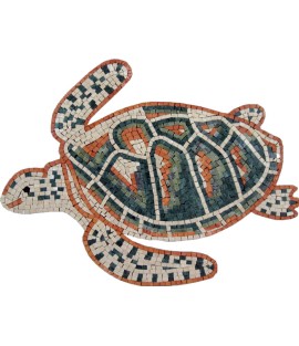 Green & Red Sea Turtle Mosaic