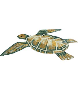 AN192 Green & yellow sea turtle Mosaic