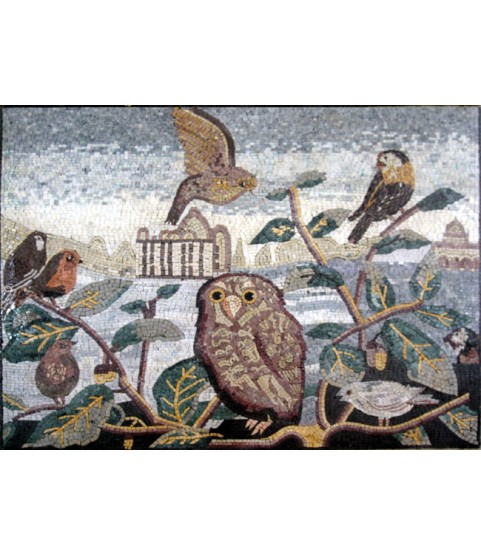 Birds and Owl Mosaic Home Decor