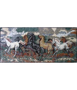 AN237 Rectangular galloping horses Mosaic
