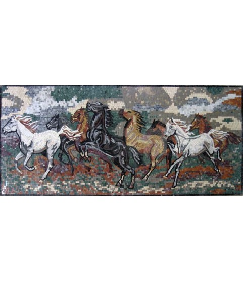 AN237 Rectangular galloping horses Mosaic