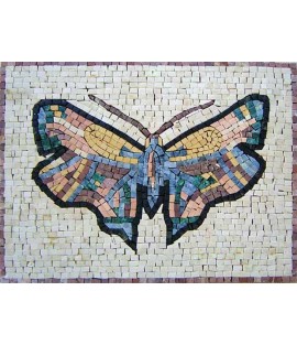 Beautiful colorful stone butterfly Mosaic