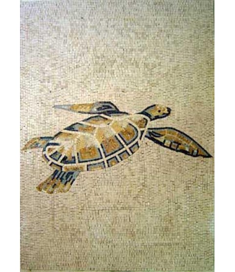 AN300 Green & yellow sea turtle Mosaic
