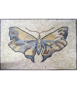Cream yellow & grey butterfly Mosaic