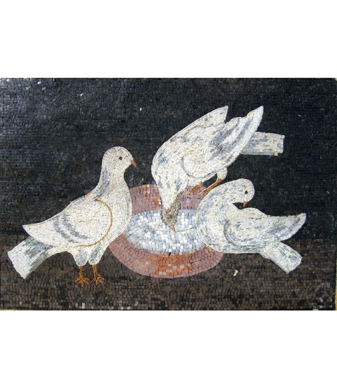 AN76 White pigeons Mosaic