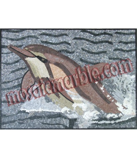 AN505 Swimming dolphin Mosaic