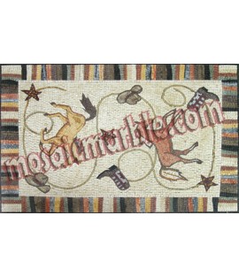 AN545 Cowboy horse art Mosaic