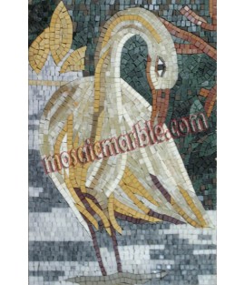 AN613 Beautiful white stork Mosaic