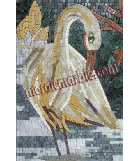 AN613 Beautiful white stork Mosaic