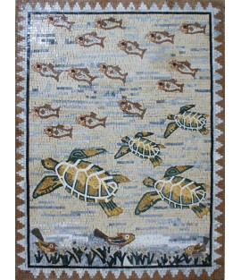 AN811 Sea turtles and fish Mosaic