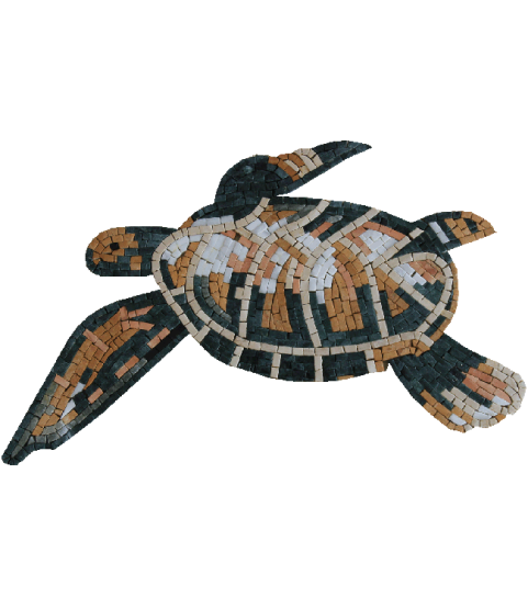 Baby Sea Turtle Pool Mosaic