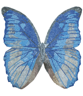 Beautiful Soft Blue Butterfly Mosaic