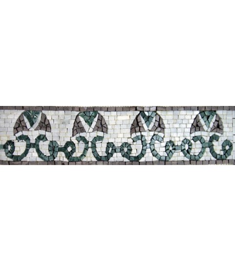 BD135 Artistic mushroom shape design border Mosaic